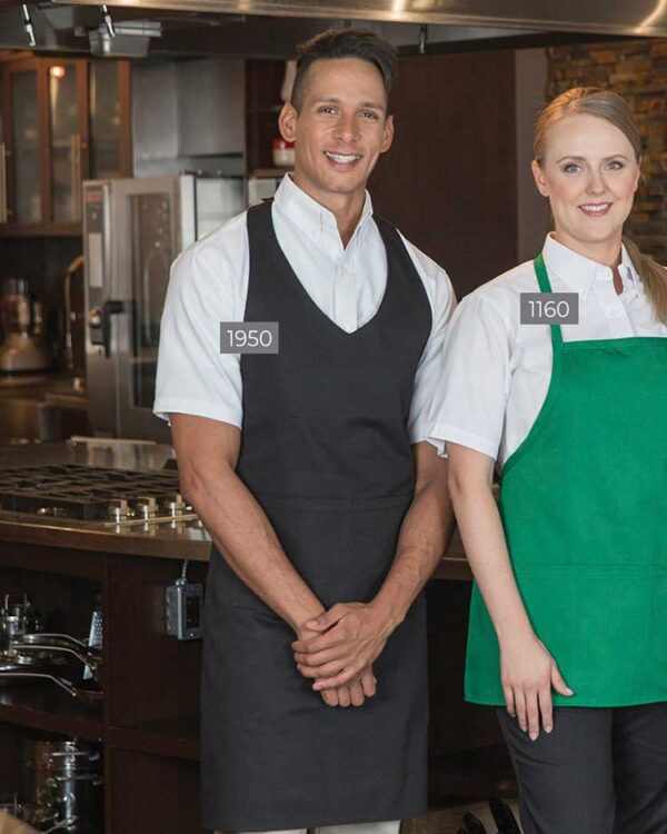 Bib Aprons, Premium, V-Neck Style, 2 Lower Pockets - AP1950