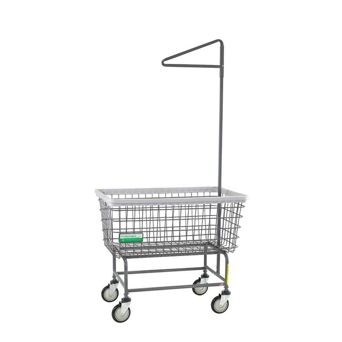 ANTIMICROBIAL MEGA CAPACITY LAUNDRY CART W/ SINGLE POLE